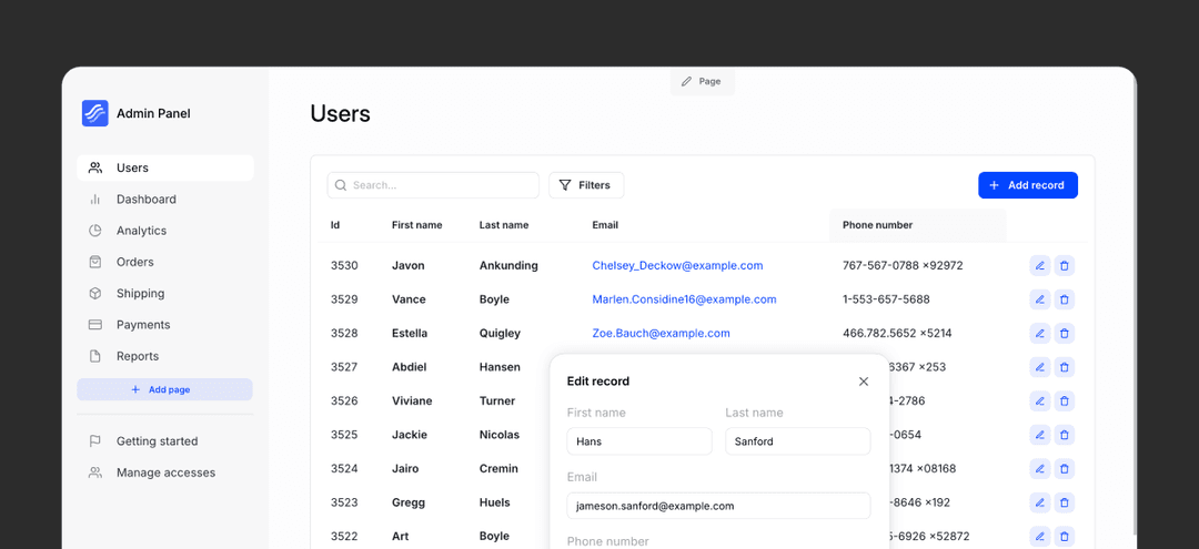 Node.js Admin Panel in 5 Minutes