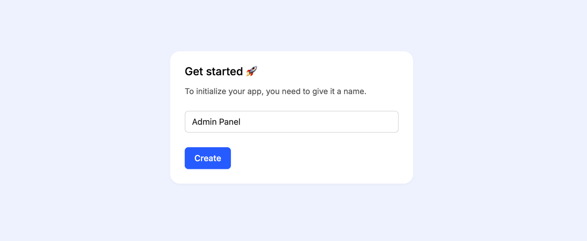 A form for creating a new Kottster app