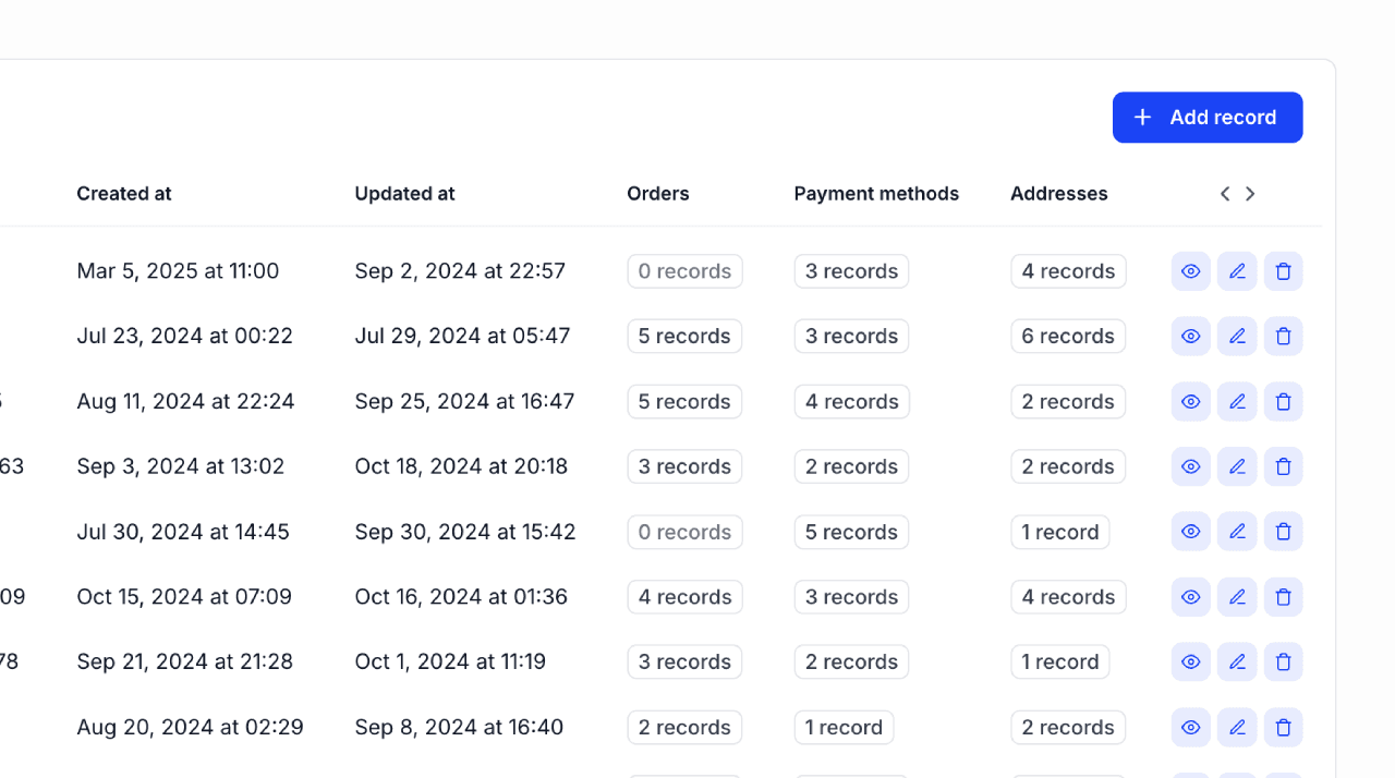 Linked records in PostgreSQL table.